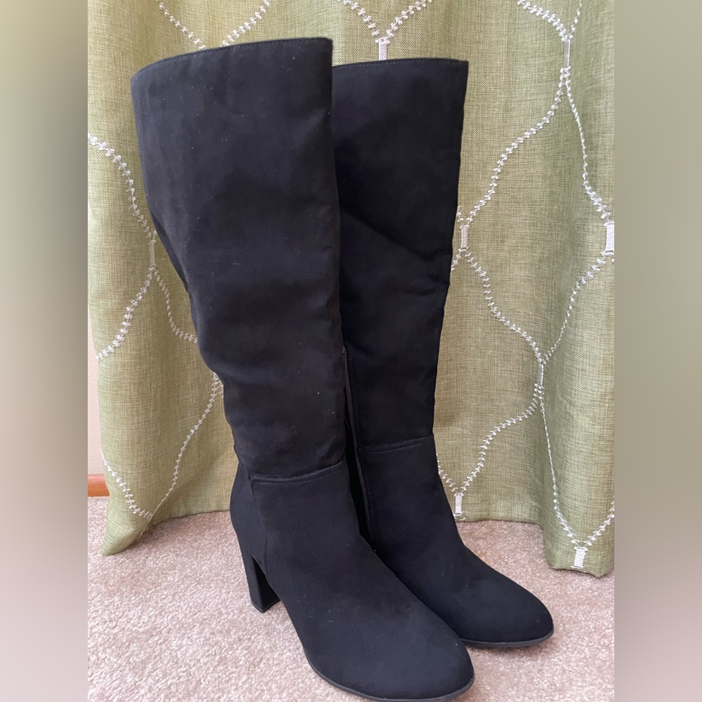 Target knee high block heeled boots